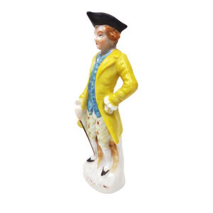 Vintage Occupied Japan Porcelain Figurine Colonial Man Long Coat Hand Painted